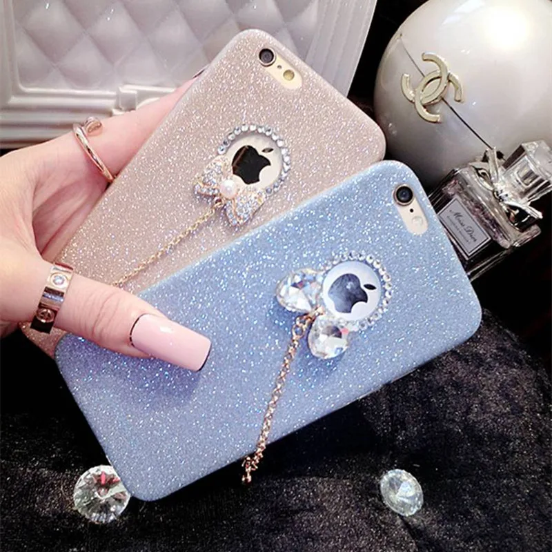 Bling Glitter Crystal Case For iPhone 6 Plus Cover Funda X 6splus 7 8 5s se 5 Soft TPU Shell |