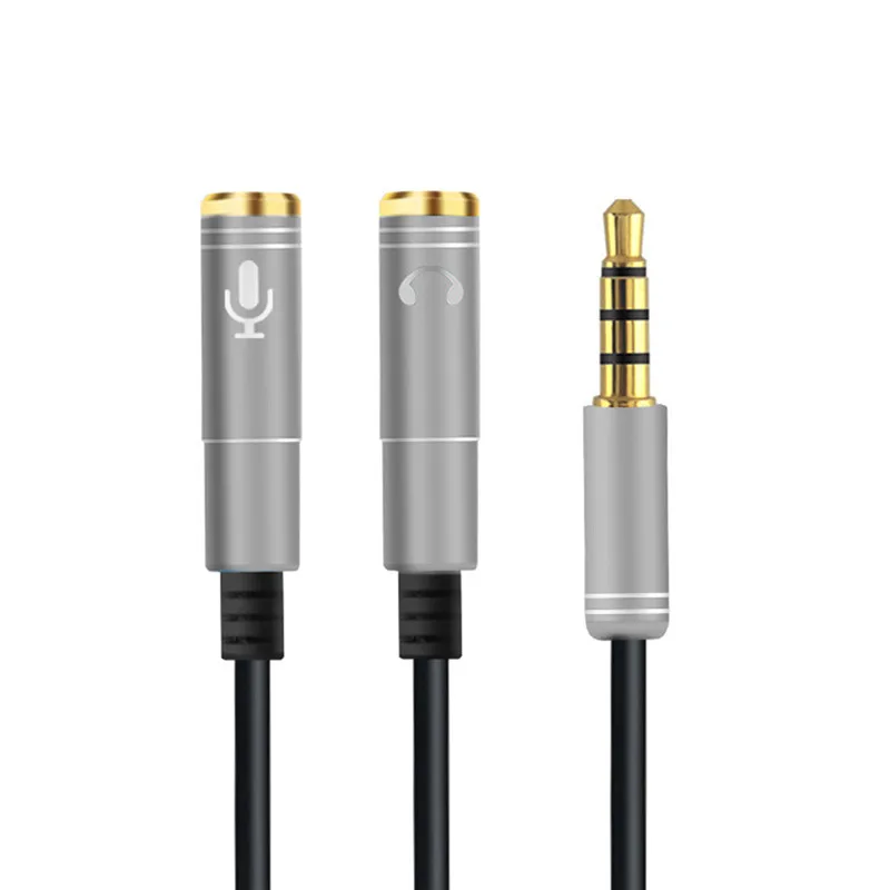 

3.5mm Audio Splitter Cable 3.5 mm Jack Aux to Microphone and Headphone adapter for Computer Microphone Cellphone with 3.5mm port