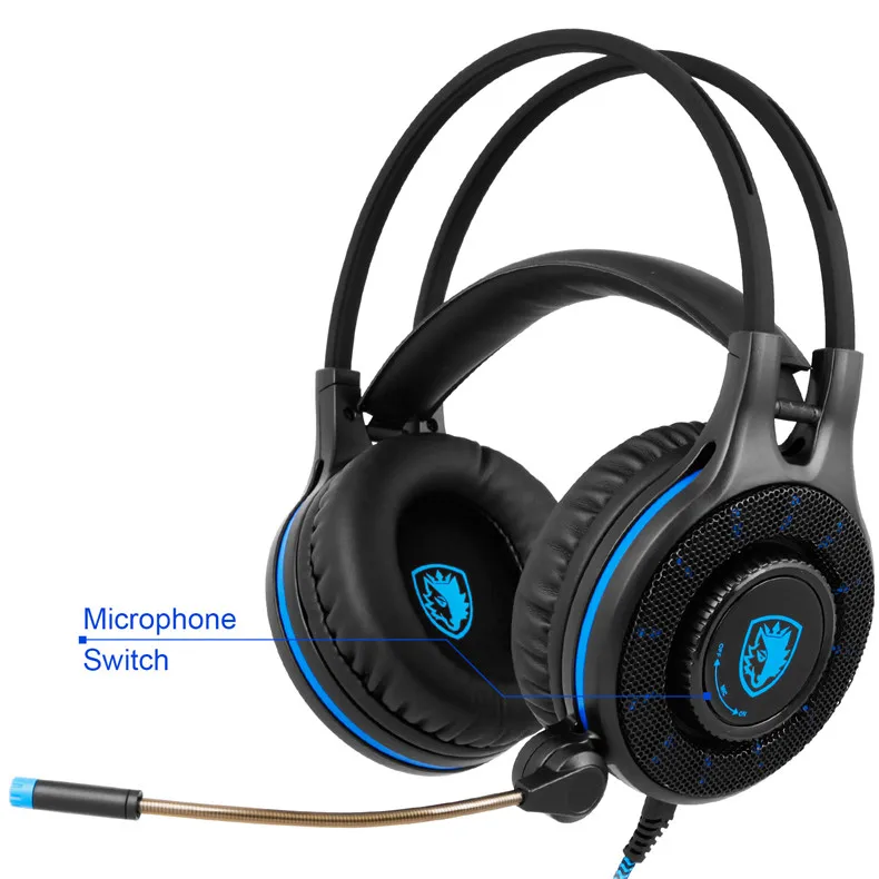 Sades SA936 Gaming Headphones Stereo Game Headset casque with Microphone Led Light for 2016 New Xbox one PS4 PC Laptop iPad iPod (6)