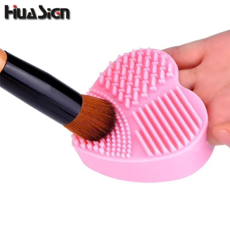 2017 Hot 1 Piece Heart Brush Egg Cleaning Makeup Brushes Eye Brush