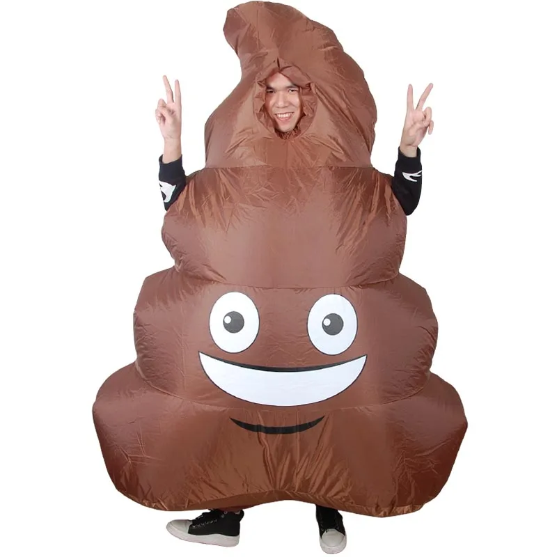 

Funny Costume Inflatable Faeces Spoof Costumes Adult Men Performance Cosplay Carnival Creative Clothes