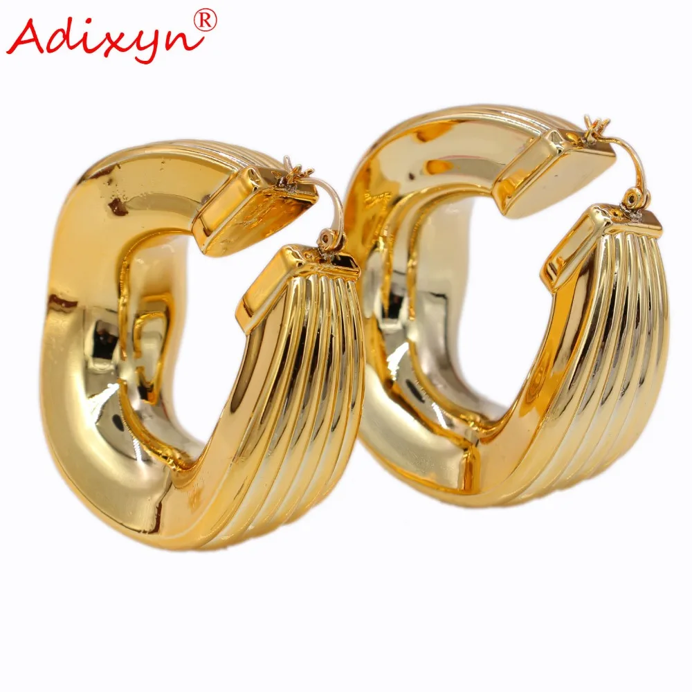 

Adixyn Geometry Earrings Rose for Women Gold Color Earrings Lovely Charm Jewelry Gifts N03199