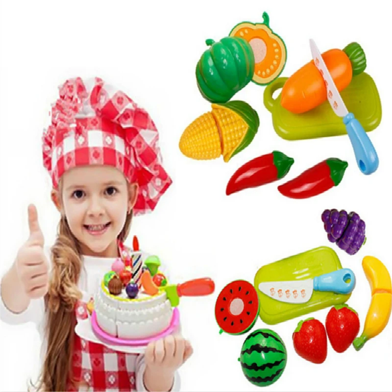 6 шт./комплект детский пластиковый игровой домик|toy cutting|play house toysplastic vegetables |
