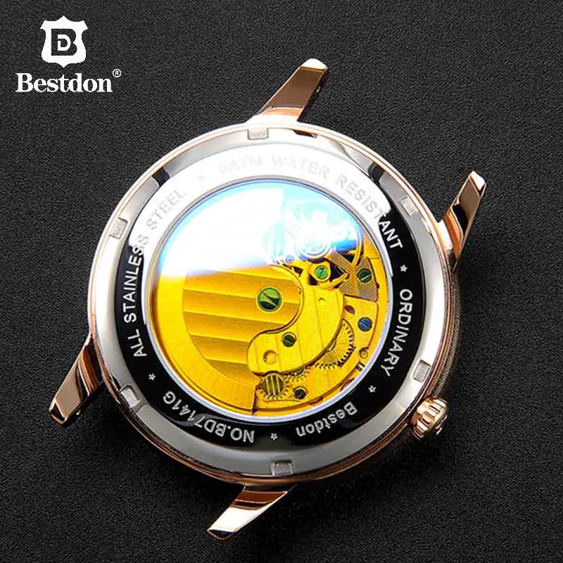 Bestdon Blu-Ray изогнутые механические мужские часы, полностью Стальные Роскошные Брендовые Часы, автоматические турбийон, спортивные мужские часы