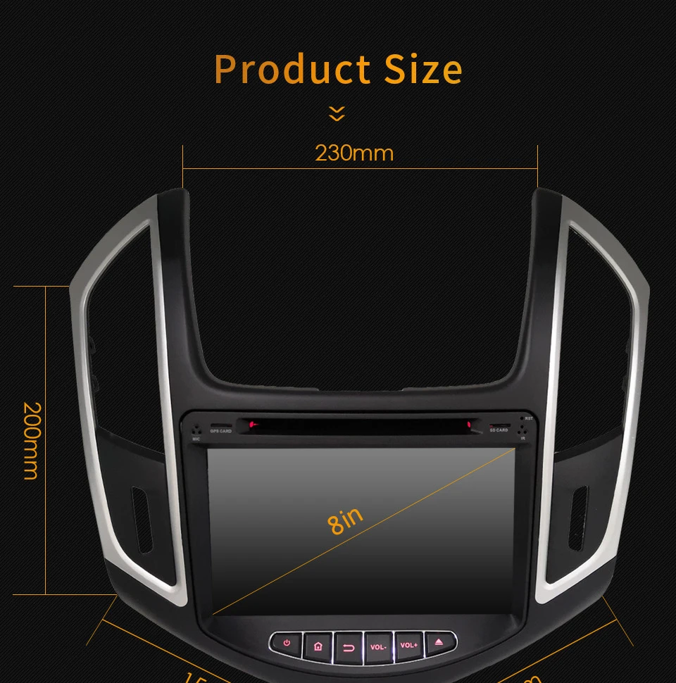 Sale KLYDE 8" Android 8 7.1 4G WIFI Octa Core PX5 4GB RAM 32GB ROM Car DVD Multimedia Player Radio For Chevrolet Cruze 2013 2014 2015 6