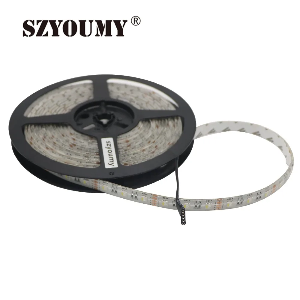 

SZYOUMY 24V 12V RGB+White 300LED Strip 5050 Flexible LED Light RGW RGBWW 4 Color In 1 LED Chip 60 LED/m IP20 IP65 Waterproof 50m