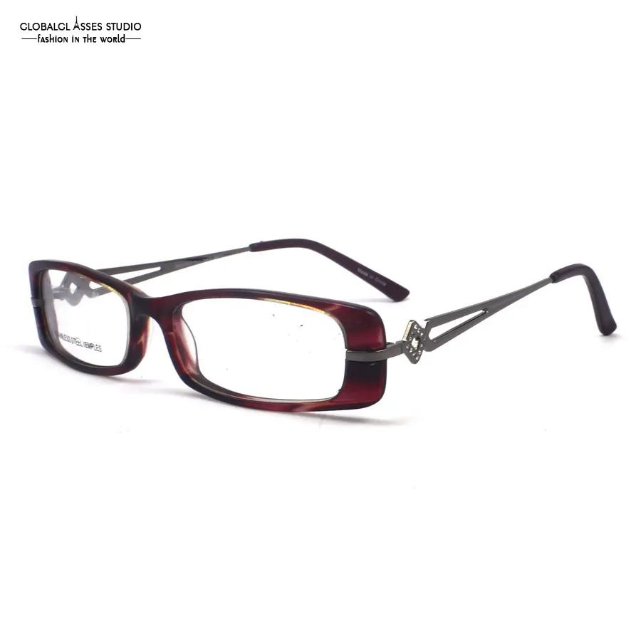 Popular Modern Glasses Framesbuy Cheap Modern Glasses Frames Lots - Modern Female Wine Red Color Hollowout Temple With Shiny Diamond Parisdesign Full popular modern glasses framesbuy cheap modern glasses frames lots - modern female wine red color hollowout temple with shiny diamond parisdesign full