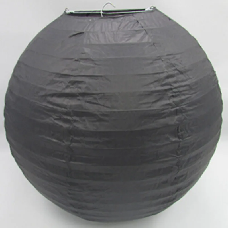 Free shipping 10pcs diameter 20cm 8 inch black Round Paper Lamp Covers
