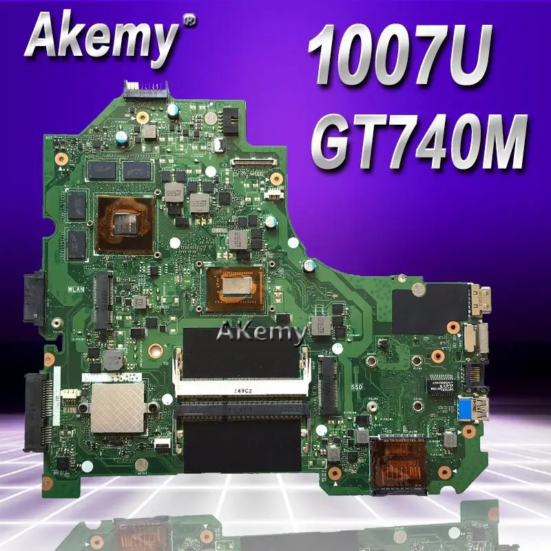 

Akemy K56CB Laptop motherboard for ASUS K56CB K56CM K56C A56C S550CB S550C Test original mainboard 1007U GT740M/2GB