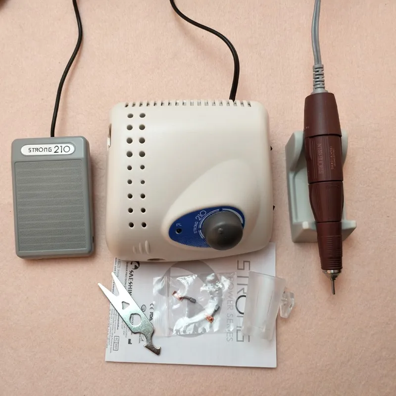 

65W 45,000RPM Strong 210 102LN Electric Nail Drills Machine Manicure Pedicure File Bits Nails sculpture polish Art Equipment