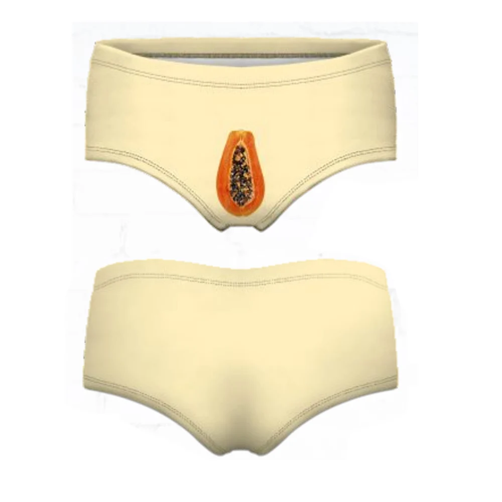 Papaya Yellow новинка 2017 года сексуальные женские трусики с 3D принтом стринги
