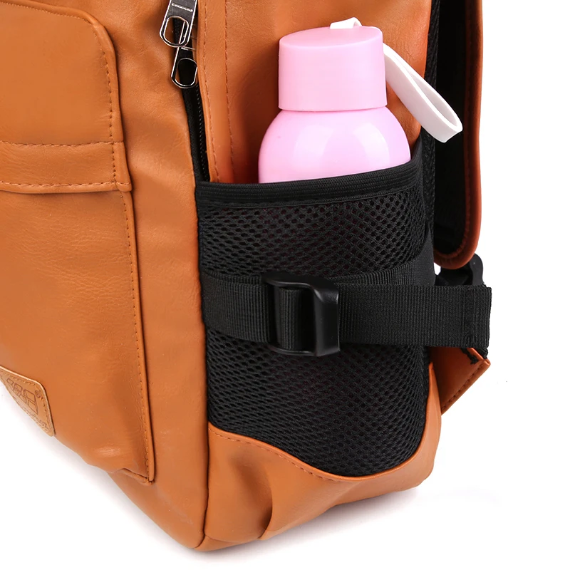 Популярный топ из искусственной кожи, водонепроницаемый дорожный рюкзак для ноутбука, сумка для колледжа, простой дизайн, мужские повседневные рюкзаки Mochila, Мужская школьная сумка
