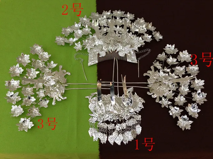 Полностью ручной работы этнические модные серебряные бокалы для вина аксессуары для волос шпилька для волос с цветком гребни для волос кисточки украшения для волос для фотографии