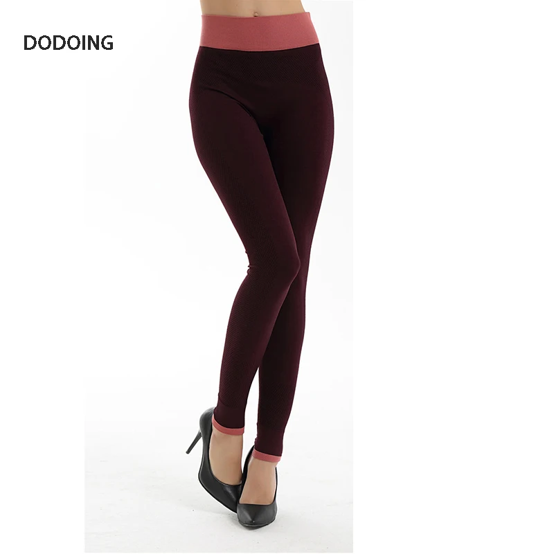 DODOING Women Black Workout Pants Elastic High Waist Capris Ladies Slim