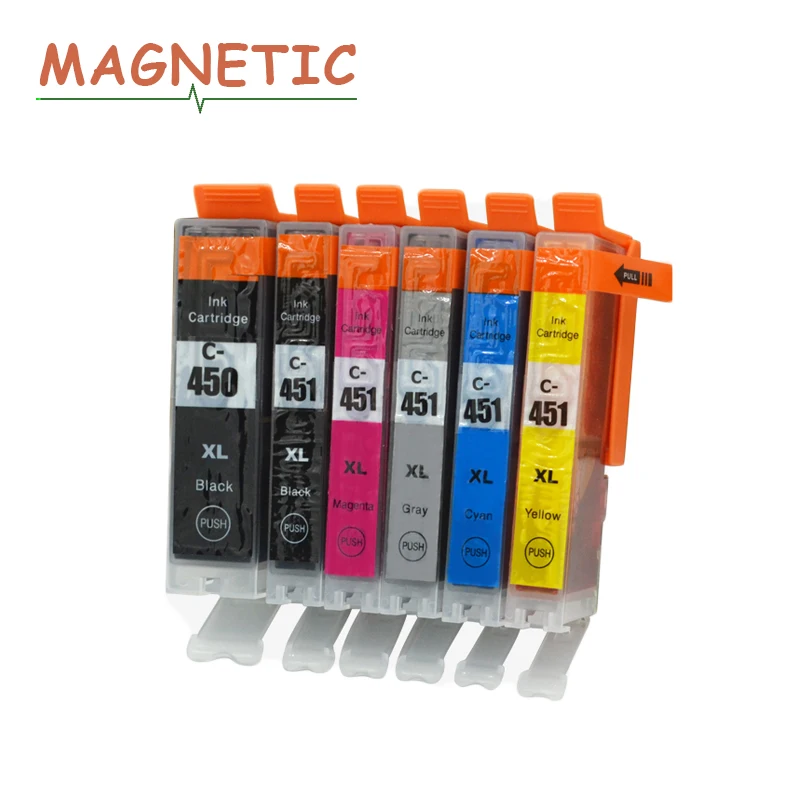Чернильный картридж 6X 450 451 для принтера Canon pgi450 cli451 PIXMA IP7240 MG5440 MG5540 MG6440 MG6640 MG5640 MX924