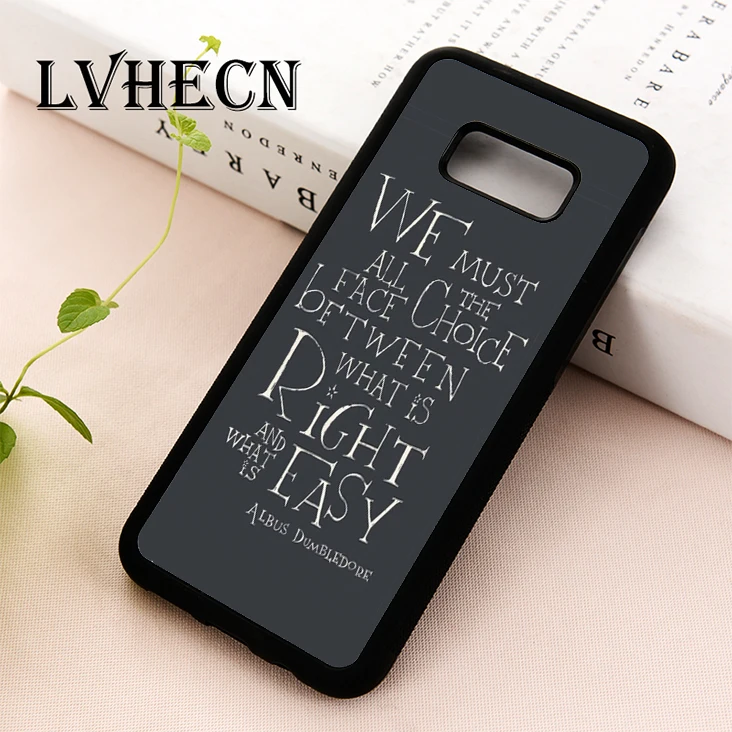 

LvheCn TPU phone case cover for Samsung Galaxy S5 S6 S7 S8 S9 S10 EDGE PLUS S10e lite Note 5 8 9 Dumbledore Harry Potter Quote