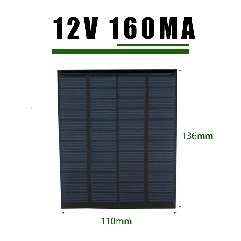 Высокое качество портативный мини 9 в 12 В 2 Вт 3 Вт 6 в 4,5 Вт солнечная панель питания DIY система зарядного устройства зарядное устройство мини солнечная батарея - Цвет: 12V 2W