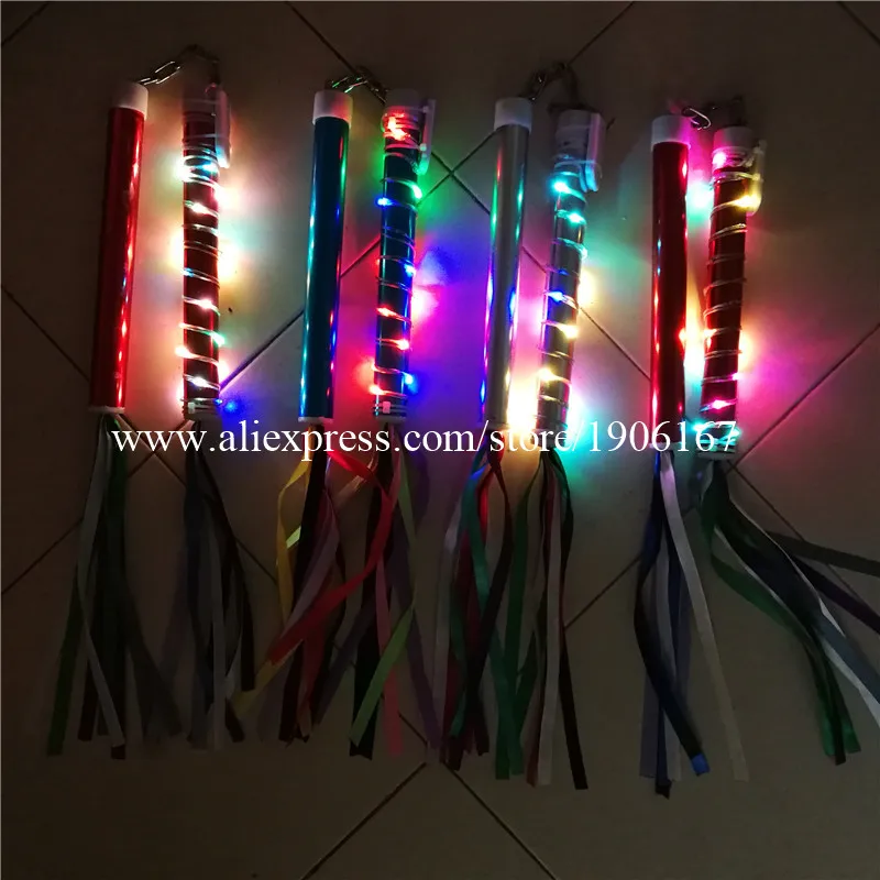 

2018 Fashion One Pair Lamp LED Luminous Nunchakus Colorful Led Light Stage Performances Show Wand Led Stick