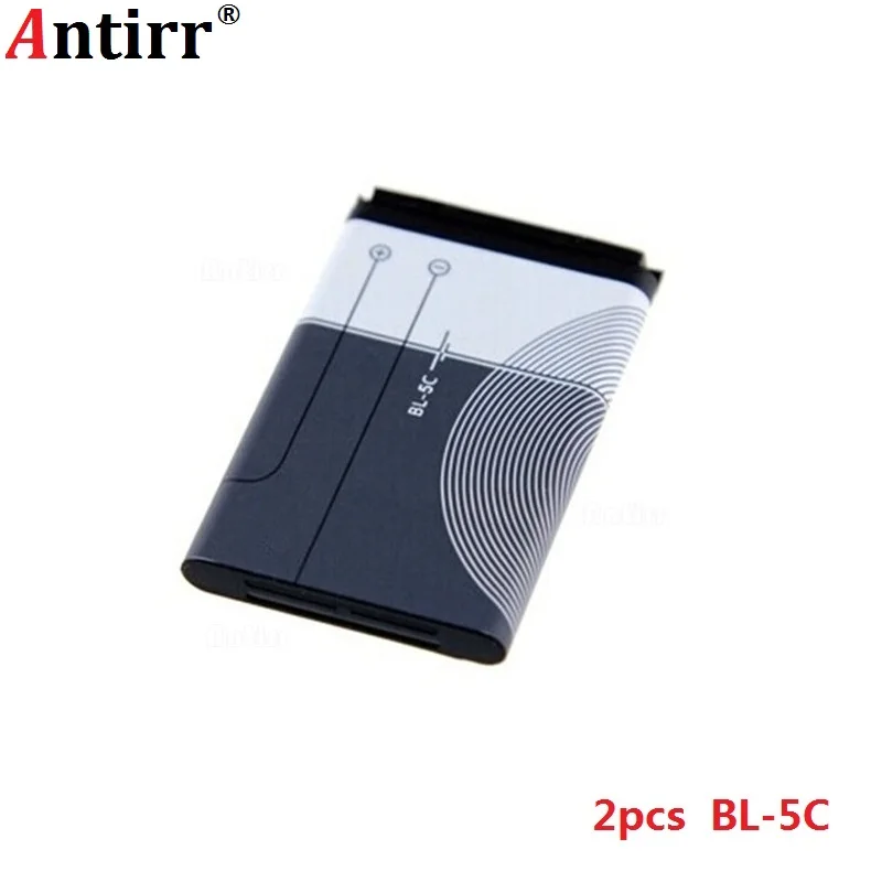 

2x Antirr Original 1020mAh BL-5C Mobile Phone Replacement Battery BL5C BL 5C For Nokia e60 Li-ion 3.7V Rechargeable Batteries