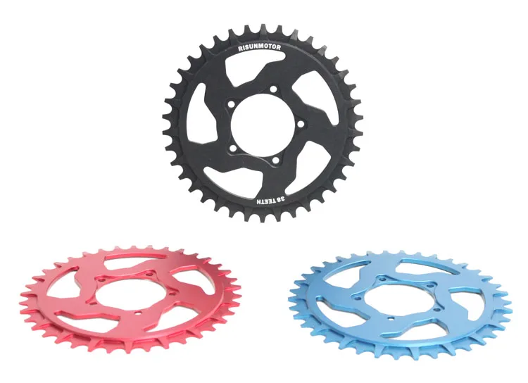 

FREE SHIPPING Customized Black 38T Chain Wheel Cycling For BAFANG BBS01 BBS02 Mid / Centre Drive Motor Kits Electric Bike