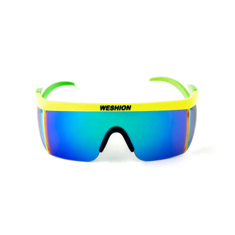Okulary солнцезащитные очки для мужчин спортивные очки оверсайз покрытие зеркало мужские радужные солнцезащитные очки для мужчин альпинистские мужские с футляром UV40 Oculos - Цвет линз: 4