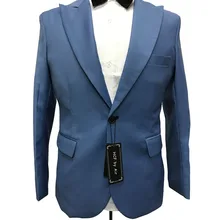 HCF по воздуху Мужская 1 шт. 2 кнопки застежка воротник Slim Fit Charm классическая одежда новое поступление мужские костюмы, куртки королевский синий