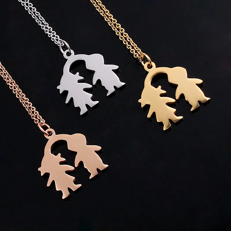 Statement Bijoux Boy and Girl Sibling Necklace Pendant Famliy Best
