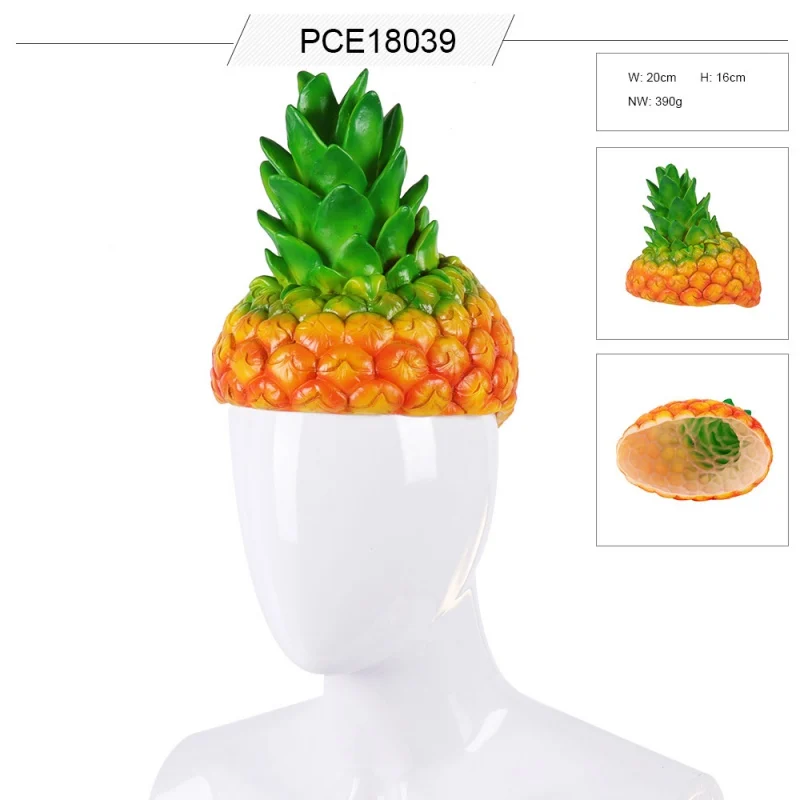 

PVC Pineapple Strawberry Funny Hat For Adult Kids Christmas Halloween Carnival Party Costume Headwear Cosplay