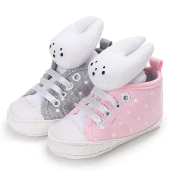 

Cute Animal Unisex Baby First Walkers Polka Dot Print Baby Boys Girls Winter Soft Shoes