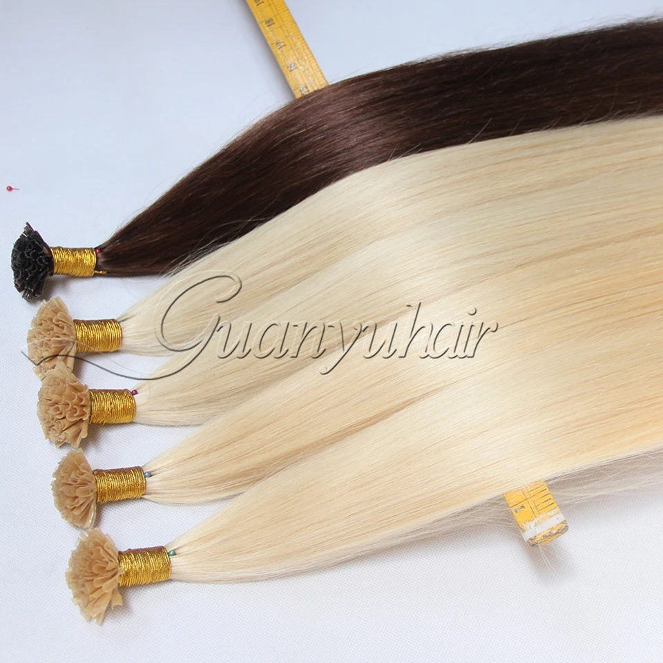 Online Guanyuhair Pra Terikat Kuku U Tip Ekstensi Rambut 18 \