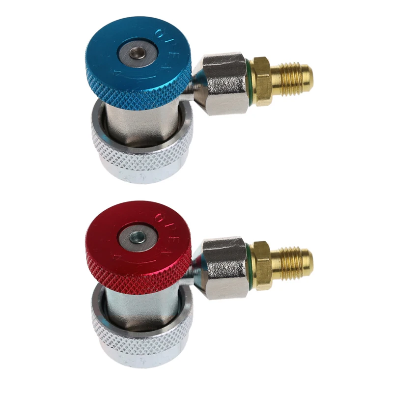 2Pcs Car Auto Freon R134A H/L Quick Coupler Adapters Air <br />Conditioning Refrigerant Adjustable A/C manifold gauge set QC ML new-in <br />Air-conditioning Installation from Automobiles