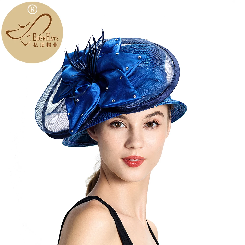 

Wholesale Promotional High Quality Women Hats With Large Flower Trim S10-948