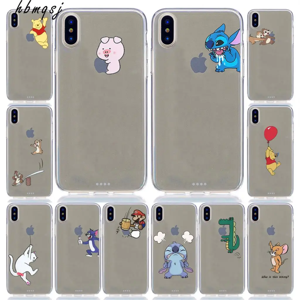 

Cartoon funda for iphone x xs max xr 7 8 6 6s plus case silicone soft cute for iphone logo fun original coque phone back cover