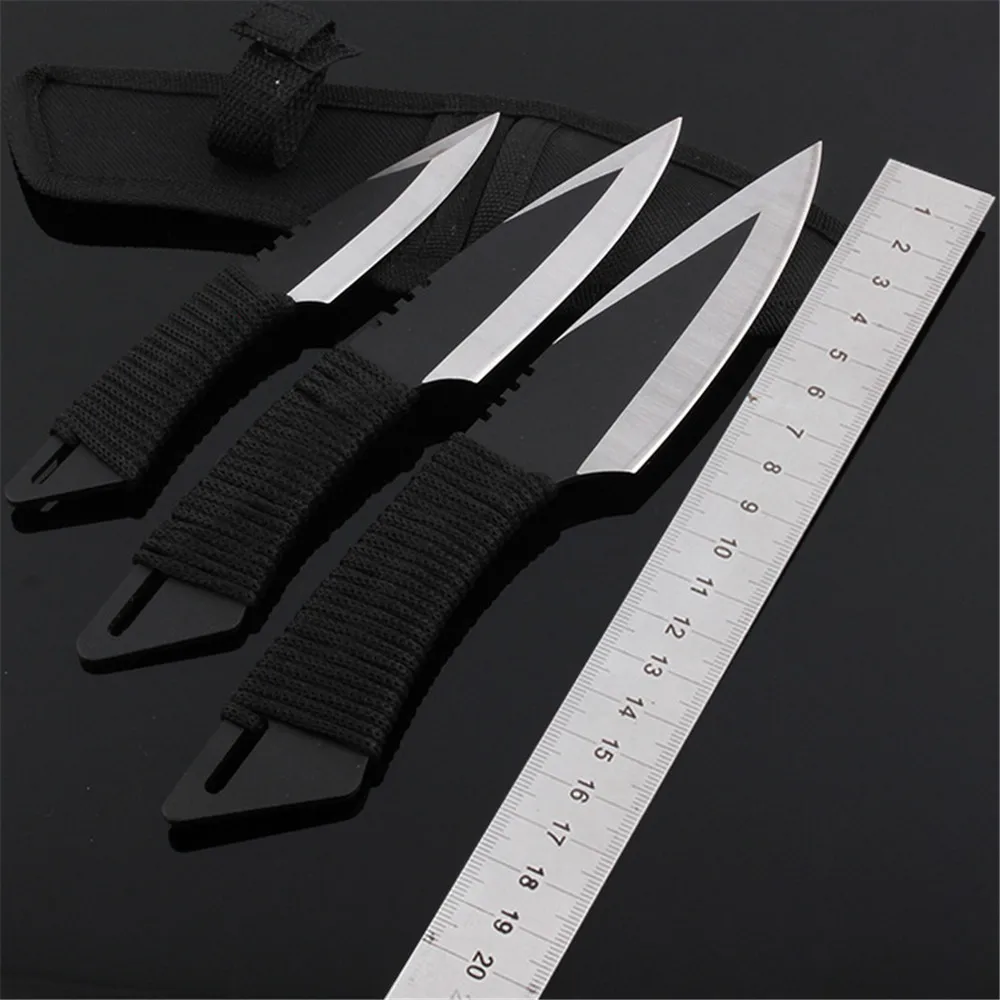 1 set 3 in 1 knife tactical fixed blade knife survival Outdoor Camping