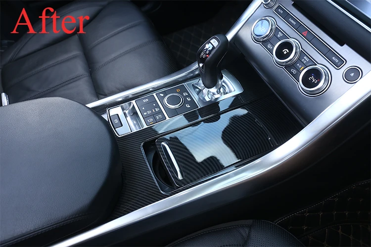 3 шт. углеродного волокна стиль для Land Rover Range Rover Sport 2014-2017 АБС пластик центральная консоль панель Крышка отделка запчасти