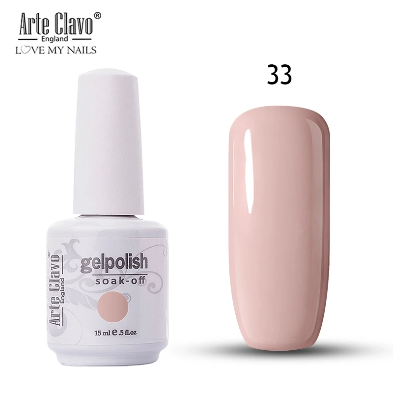 آرتي clavo 15 ملليلتر الرمادي الوردي الألوان هلام الأظافر طلاء الأظافر الفن vernis uv led نقع قبالة هلام ورنيش جل التمهيدي شبه دائم لاك