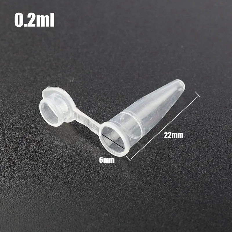 500pcs 0.2ml~10ml Centrifuge Tube Home Garden Storage Vial Clear Plastic Container Transparent Bottles With Cap