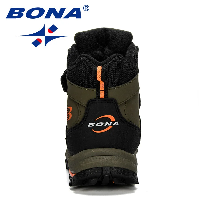 Winter Children Snow Boots Boys Girls Fashion Waterproof Warm Shoes Kids Thick Mid Non-Slip Boots Children Boots