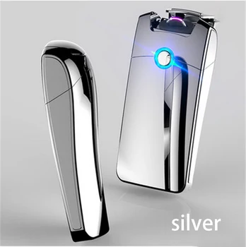 

Plasma Lighter Arc Metal USB Rechargeable Flameless Recharbable Fingerprint Sensor Touch Windproof Electronic Lighter
