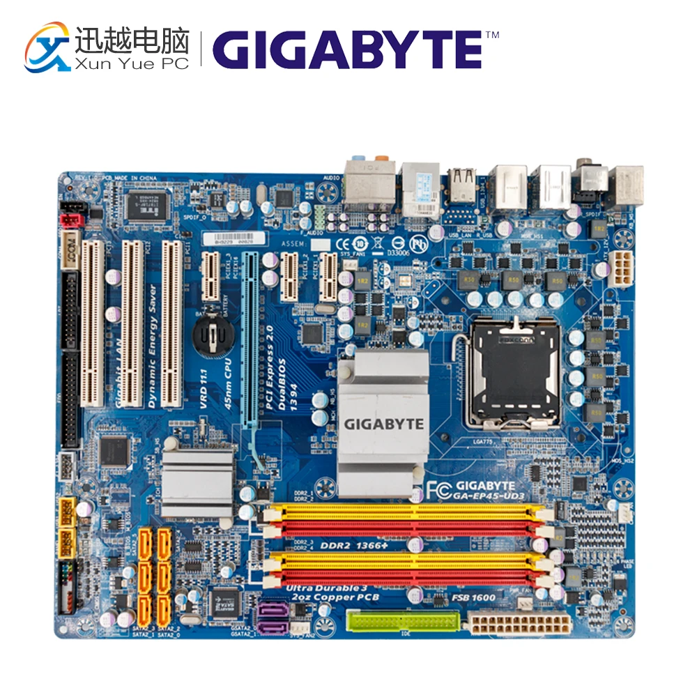 

Gigabyte GA-EP45-UD3 Desktop Motherboard EP45-UD3 P45 LGA 775 DDR2 16G SATA2 USB2.0 ATX