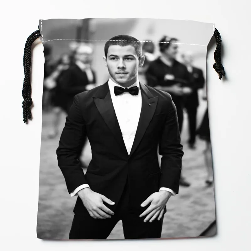 New Custom Nick Jonas Bags Custom drawstring Bags Printed gift drawstring bag 18*22cm Compression Type Bags