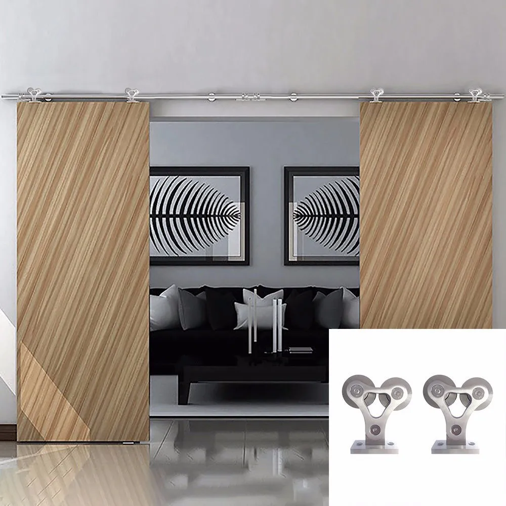 8FT 16FT American Country Style Rustic Barn Door Hardware Stainless