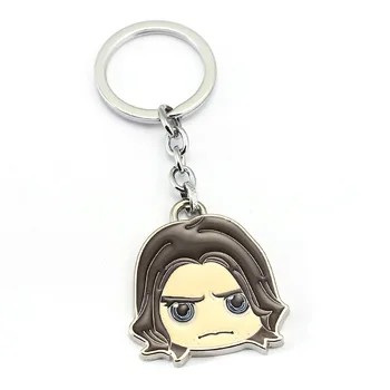 

12 Pcs/lot The Avengers Iron Man Superman Thor Keychain Super Heroes Mask Metal Cartoon Key Chain Ring Holder Llavero Wholesale