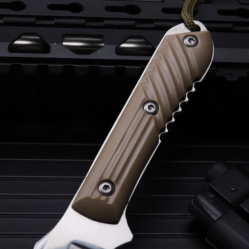 Outdoor self-defense field high hardness saber wilderness survival of folding knife bears fruit knife small straight tools