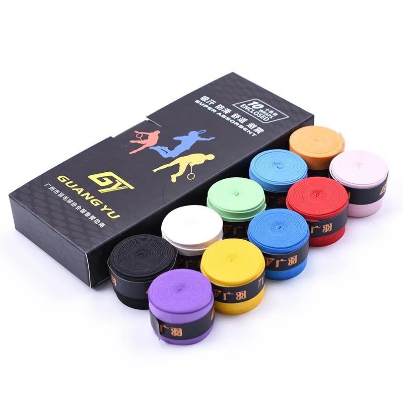 

10pcs/lot Scrub Sweat Absorption Band Badminton Racket Hand Rubber Fishing Rod Bandage Ventilation Badminton Accessorie Q1009CMD