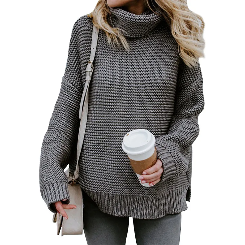 Knitted Sweater Women Autumn Winter Turtleneck Pullover Sweaters Fashion 2018 Long Sleeve Warm Jumper Casual Vintage Top Femme