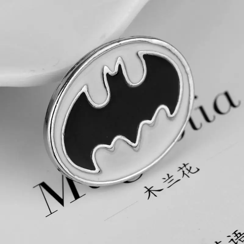 Модная брошь супергероя Бэтмена DC Comics черная эмалированная металлическая значок