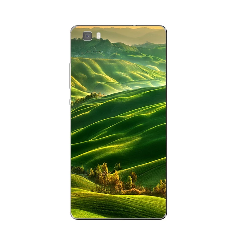Untuk Huawei P8/P8 P9 Lite Plus G9 Shell Kehormatan 5C 7 7I Kembali Cover Mate 7 8 Ponsel Pemandangan Indah Desain Dicat