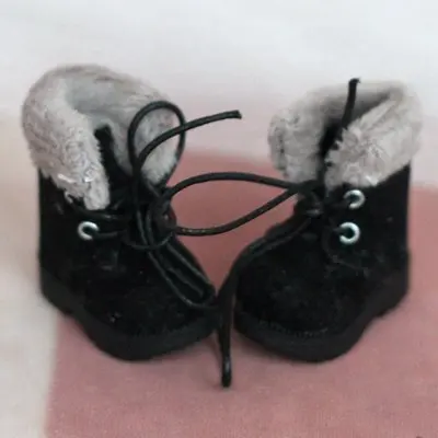 Новинка 1/8 BJD кукольные ботинки походные ботинки плюшевые ботинки серый коричневый/черный/розовый/цвет Mischa - Цвет: black