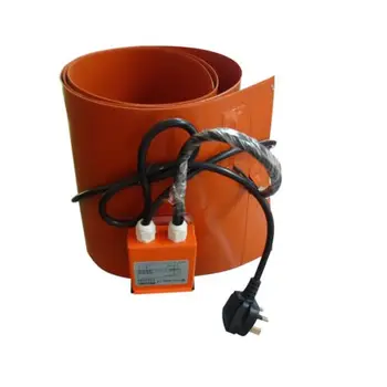 

JSEX Silicone Rubber Heater Oil Drum Heater 20 Litter 200*860mm 220V 800W With Thermostat(Temperature Controller)